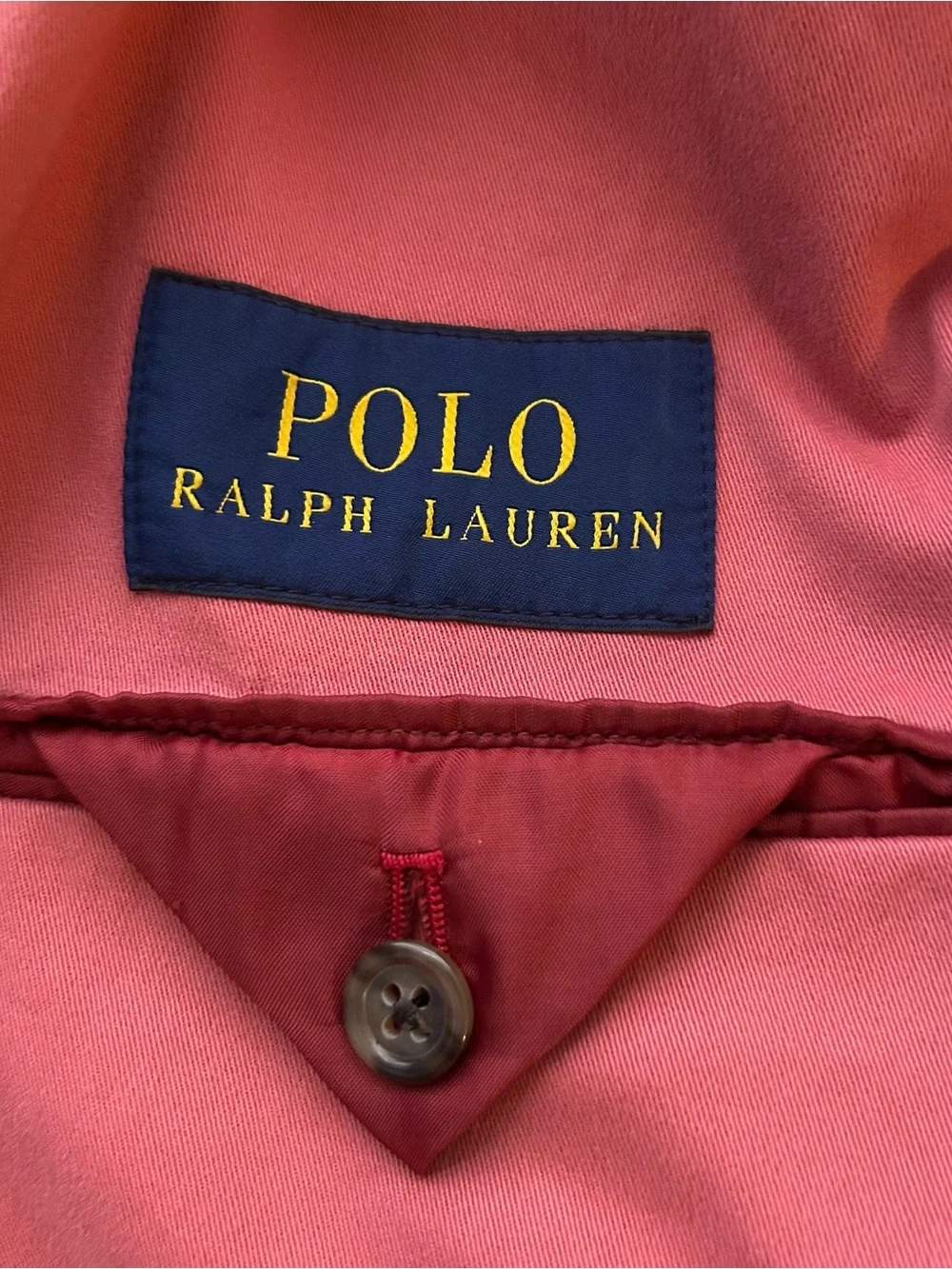 Polo by Ralph Lauren Men’s Unconstructed Soft Knit Blazer in Coral